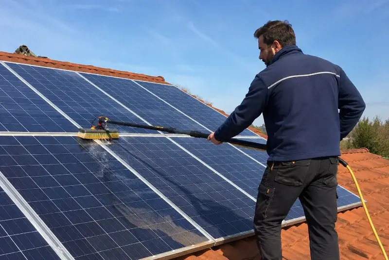 Nettoyage et entretien de panneaux solaires à Planèzes